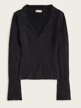 J Crew | Black Fitted Pullover | V Neck Sweater | Size M